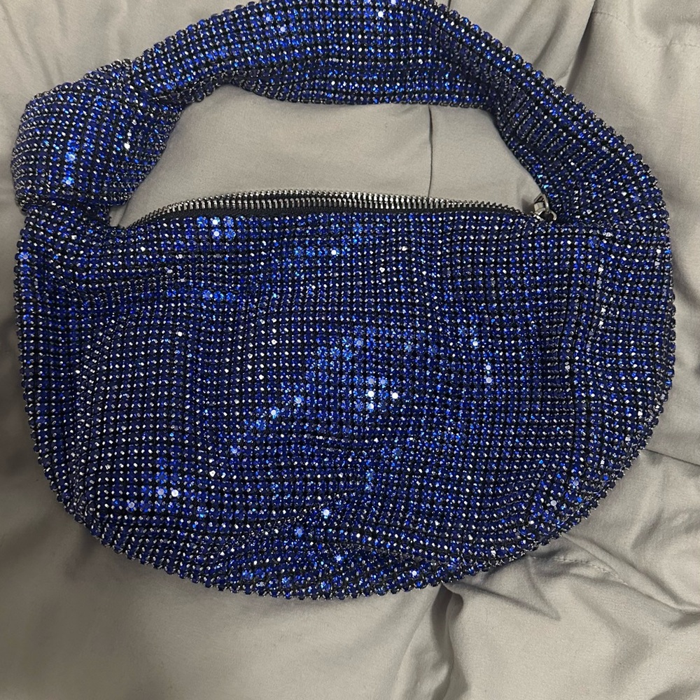 Royal Blue Rhinestone Bag - Madison West